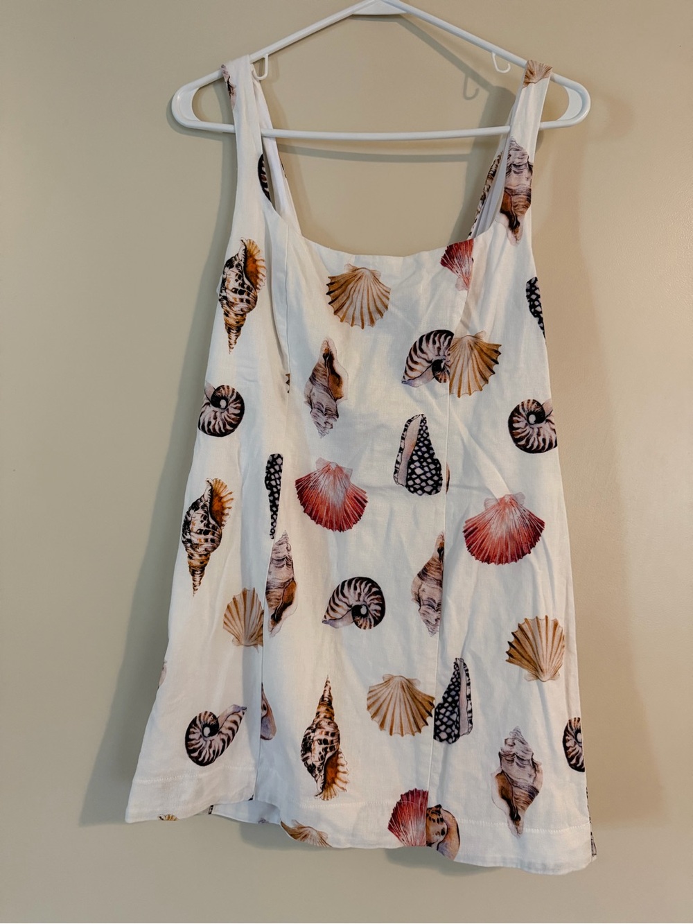 Show Me Your MuMu White Shell Print Mini Dress